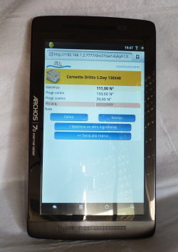 ristorante tablet android carico scarico magazzino