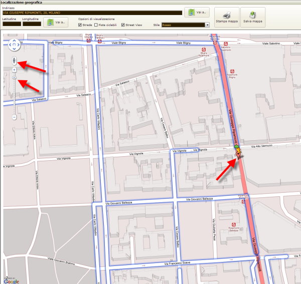 google maps integrato nei gestionali sarasoft