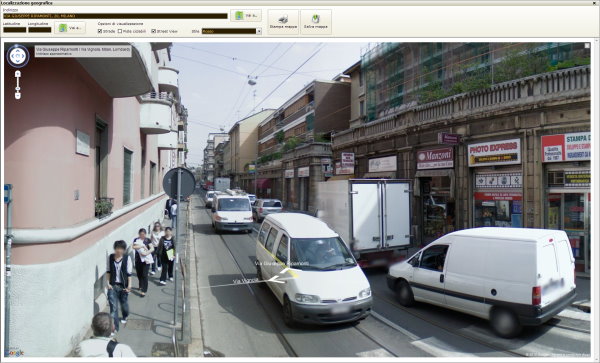 google street view integrato nei gestionali sarasoft